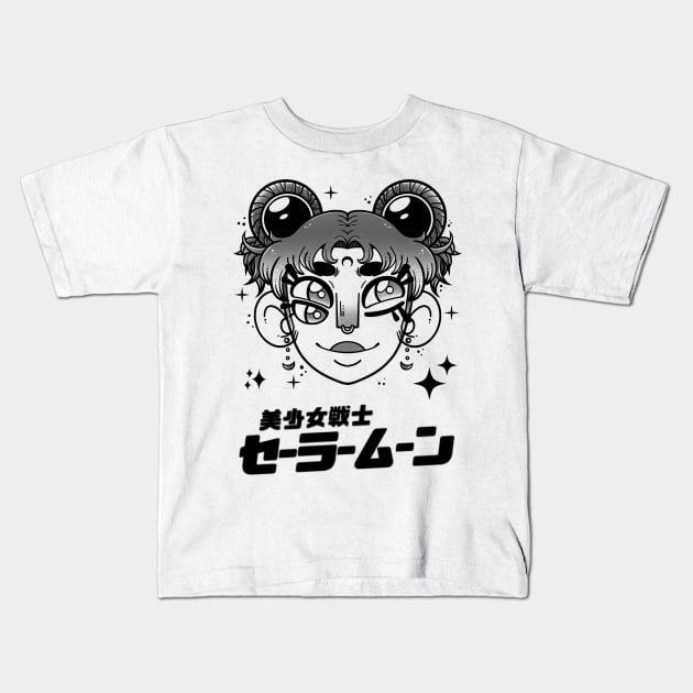 Sailor Senshi - Black Kids T-Shirt by LabRat